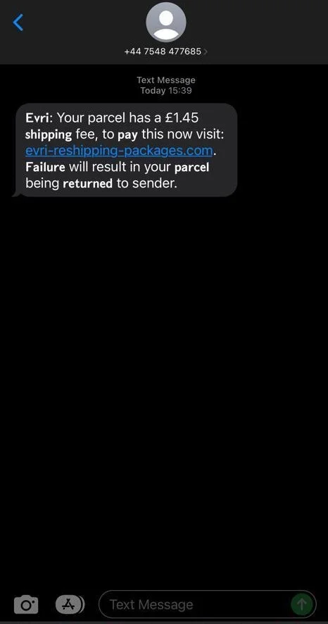 evri text scam